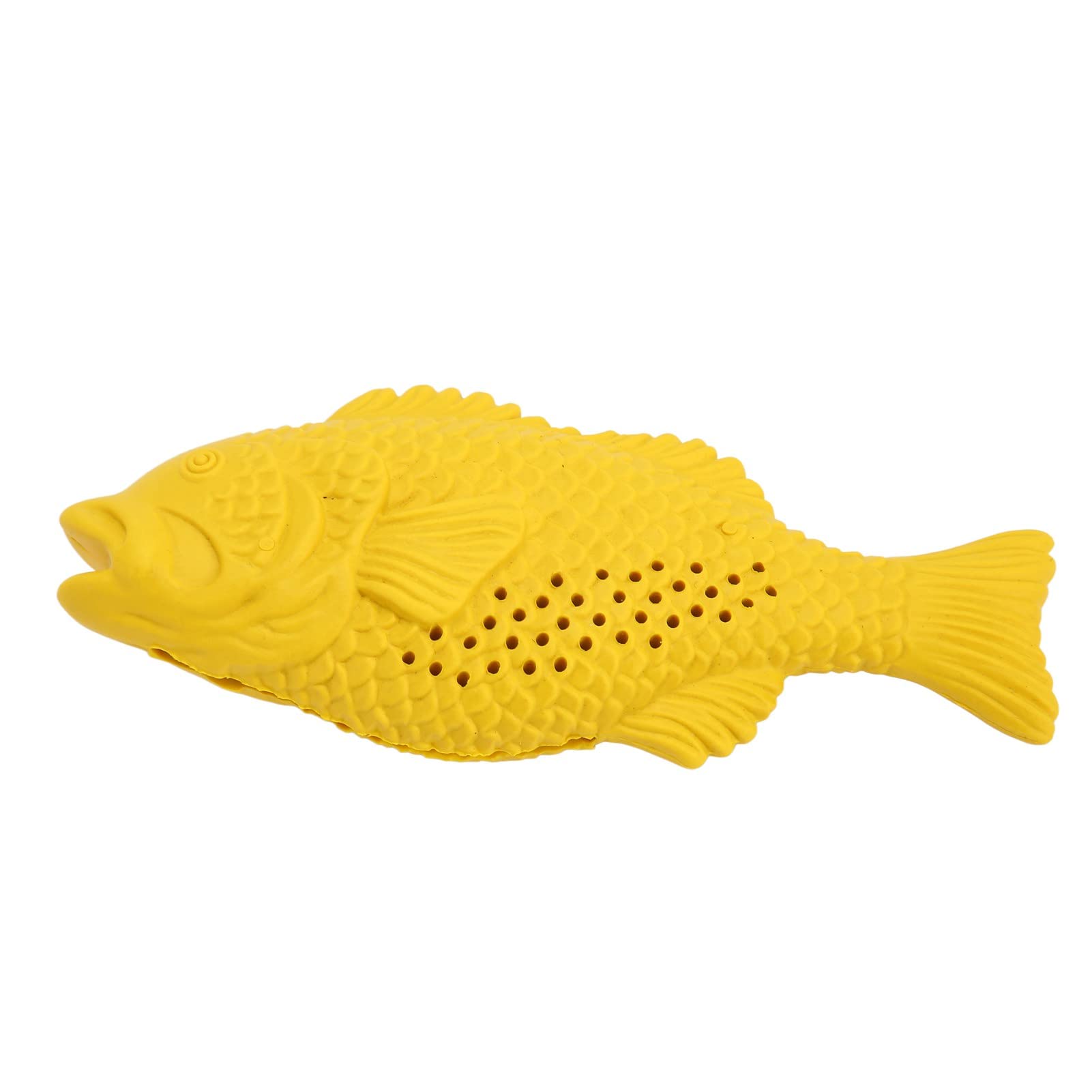 HEEPDD Dog Treat Dispensing Toy Leashes Basic Leashes Teeth Grinding Interactive Small Fish Shape Rubber Pet Chewing Toy Rubber Chew Toys Yellow Croaker Interactive Treat Dispensing