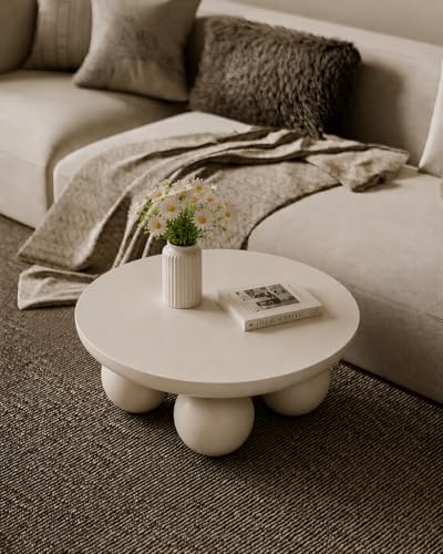 Image of The ALPS Aurelia Orb Coffee Table,36x36x15,Coffee Table for Living Room, Solid Wood Centre Table,Premium Solid Wood,Best Choice for Interior Design