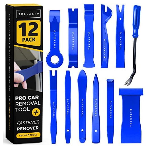 Auto Trim Removal Tool Set - 12pcs (No Scratch Plastic Pry Kit) - Auto Trim Car Tools, Easy Door Panel Removal Tool for Fastener, Clip, Molding, Dashboards, Interior Tools
