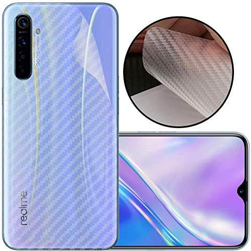 Image of Compatible with Oppo Realme Xt Back Screen Protective Film Carbon Fiber Skin Transparent Screen Guard Sticker