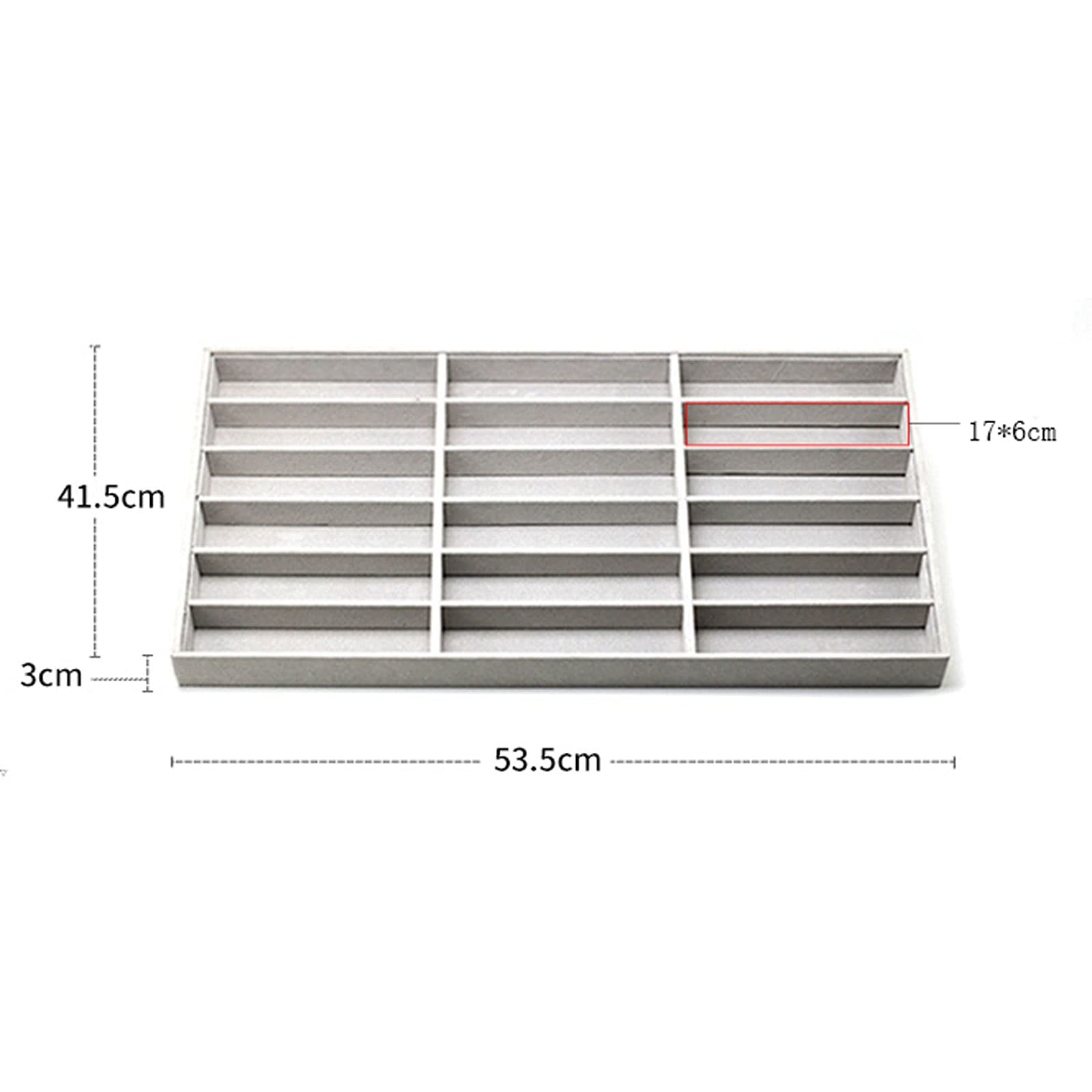 Espositore per Occhiali da Sole 18 Slot Grande Grande Grigio Premium Quality Velvet Glasses Box Vassoio impilabile Pratica Fiera Trade Show Home Uso Gioielli Display Organizer Per Esposizione Commerci