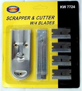 Amazon.com: Window Scraper & Box Cutter w/ Blades : Tools & Home ...