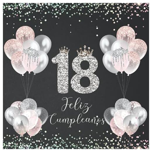 Libro de Visitas Feliz Cumpleaños 18 años: de firmas para dedicatorias, recuerdos, felicitaciones y fotos de los invitados. Decoración y regalo original para hombres y mujeres para la fiesta