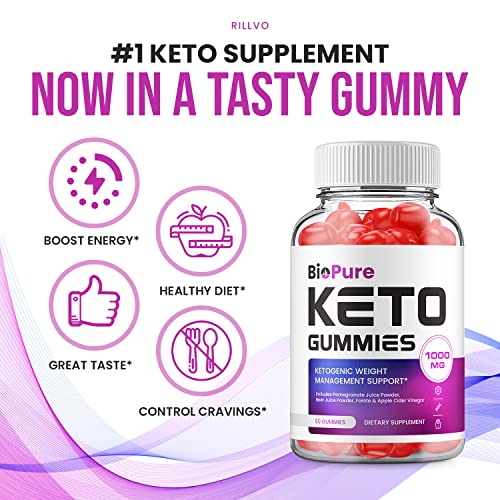 Biopure Keto Acv Gummies Bio Pure Acv Advanced Formula Shark Plus Apple Cider Vinegar Keto Tank Gummies Dietary Supplement B12 Beet Root Juice Men Women (60 Gummies) #TOP3