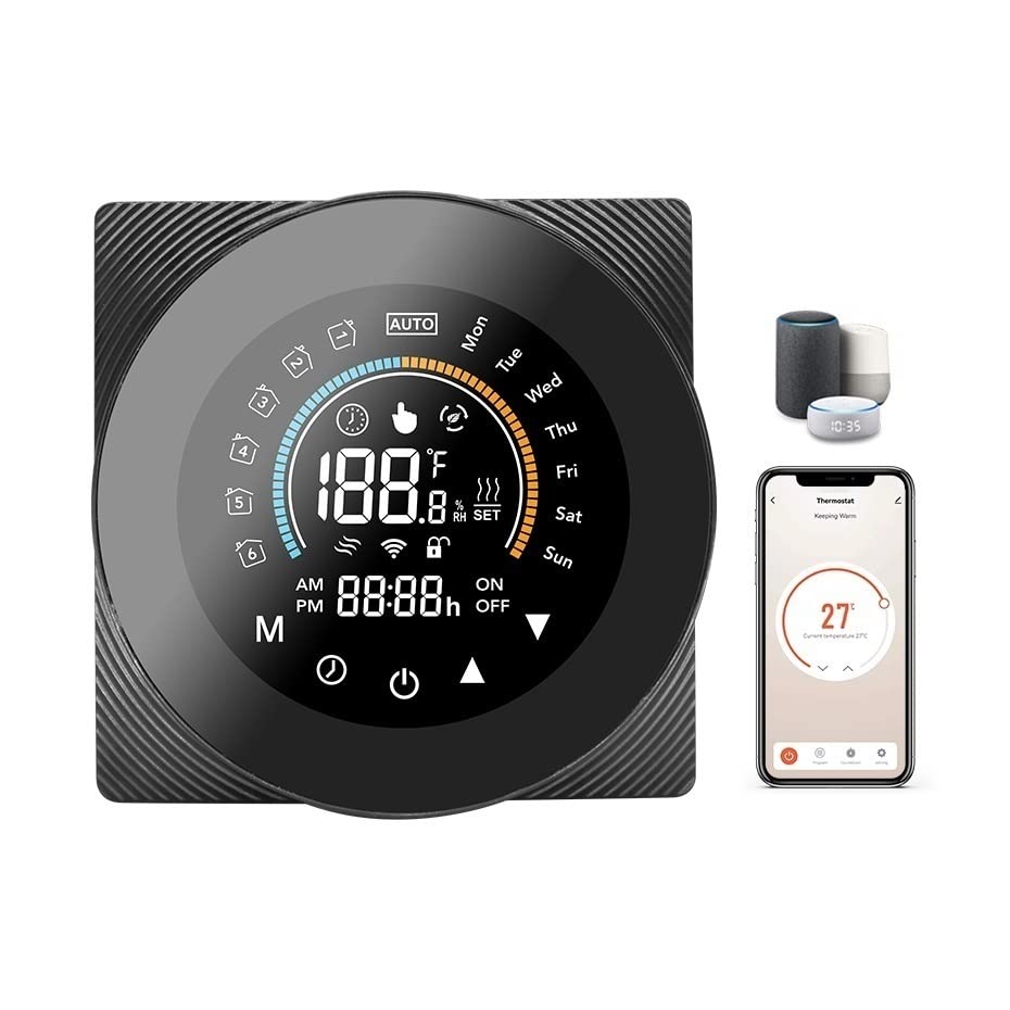 Sensore termometro, WiFi Smart Termostato Controllo della temperatura Elettrico Riscaldamento Acqua/Gas Caldatura LCD Digital Touch Wireless(WiFi WaterGas Boiler)