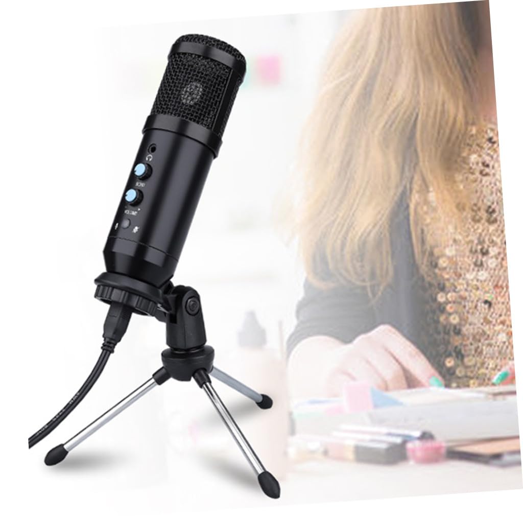 Operitacx Microphone à Condensateur USB de Table, Ensemble 1 Set, Métal