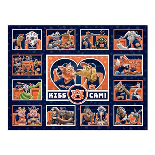 Image of YouTheFan NCAA Auburn Tigers inchKiss Cam inch 500 Puzzle | 500 Pieces, 15 inch X 20 inch Size, Original Artwork, Humorous Illustrations, Officially Licensed, Fun Fan Gift
