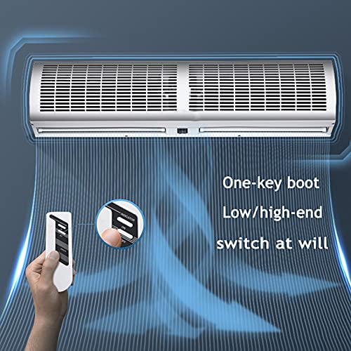 Commercieel Luchtgordijn Voor Boven De Deur, Geluidsarm Natuurlijke Wind Onzichtbaar Luchtgordijn Voor Supermarkt Restaurant Mall Luchtgordijn Commercieel Dempen Dual Speed Afstandsbediening - Image 4