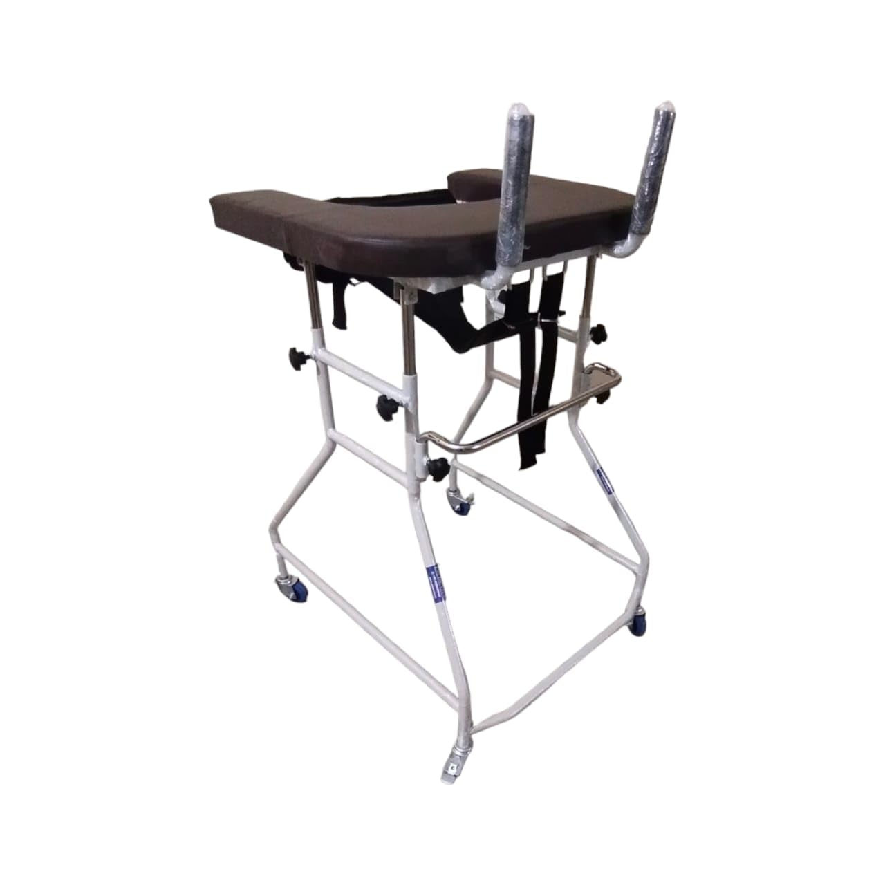 Height-Adjustable Adult Gaiter Walker with Seat & Back, Featuring Elbow Support - Ideal for Heights Ranging from 4 to 5.5 Feet, Providing Comfortable and Supported Mobility-image-35
