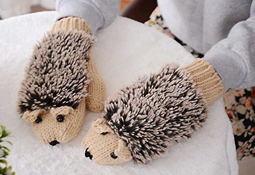 Liroyal - Guantes de piel sintética para mujer, diseño de zarpa de gato, sin dedos, color Beige1