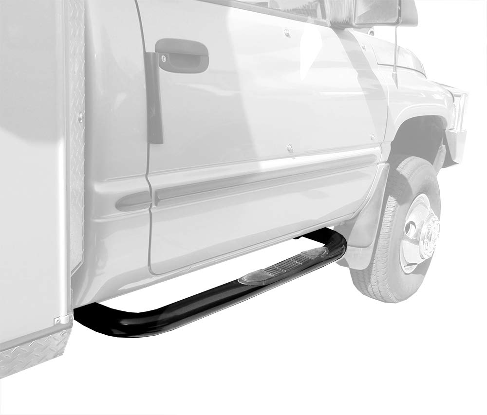 MaxMate Compatible with 1994-2001 Dodge Ram 1500 Regular Cab; 1994-2002 Ram 2500 3500 Regular Cab Black 3" Side Step Rails Nerf Bars Running Boards (2pcs with Mounting Bracket Kit) | WBD38708