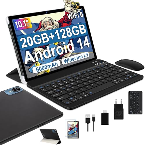 fezawio Tablet 10 Pulgadas Android 14 Tablet, 20GB RAM + 128GB ROM (TF 1TB), Octa-Core, Tablet con...