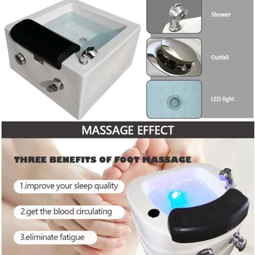 Spa de pies acrílico con masaje y calentador miniatura 3