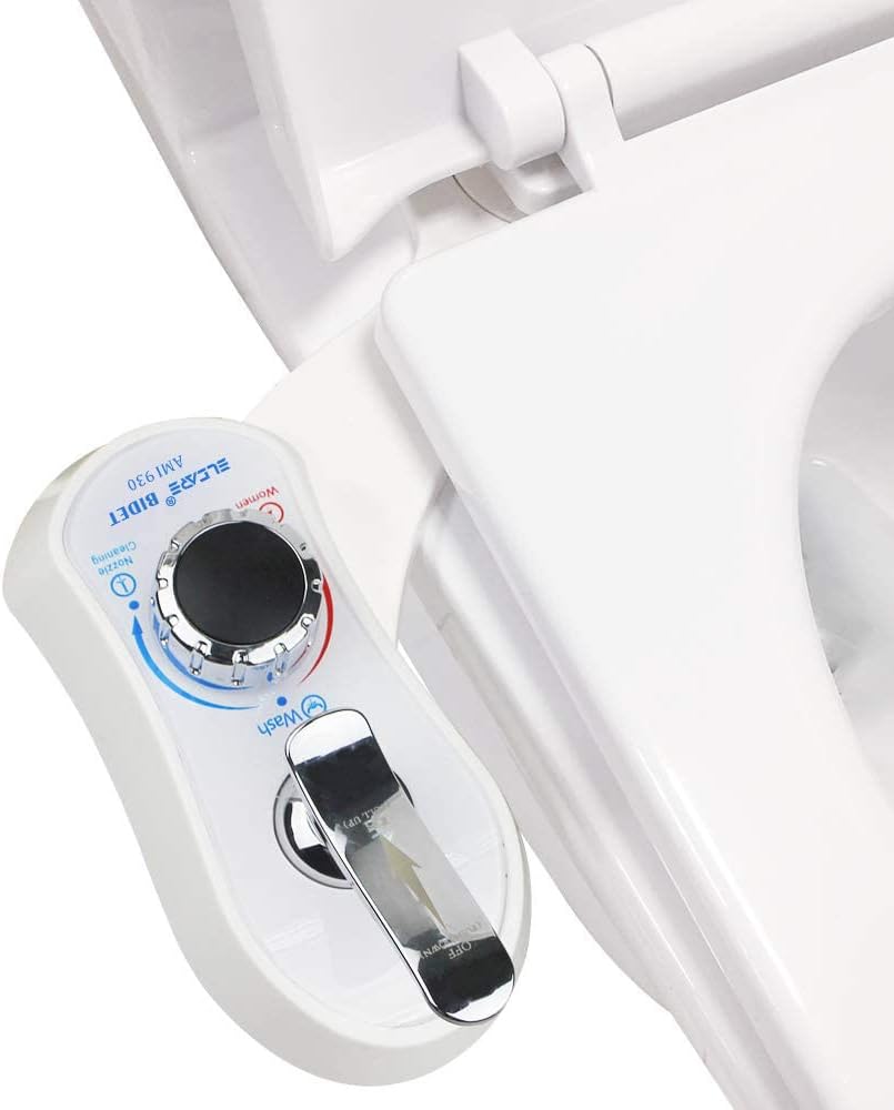 Elcare Bidet AMI 930Fresh Water NonElectric Mechanical Bidet AttachmentSelfcleaning Dual