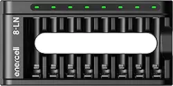 Carregador USB da Enercell Rápido e inteligente para 8 pilhas AA/AAA, modelo 8-LN