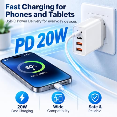 45W USB-C Charger, European Plug for Phone 16/15/14/13/12/11 - image 4