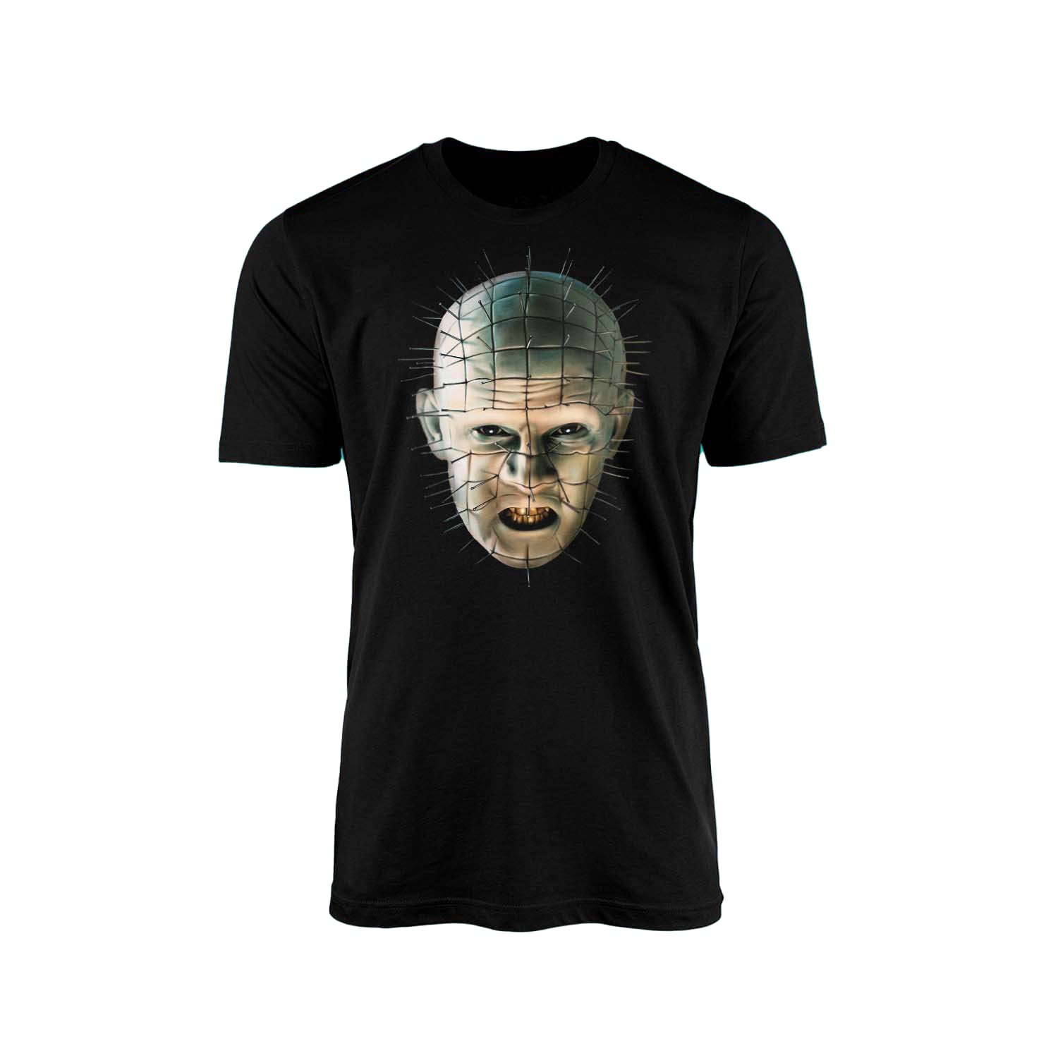 SMARTYPANTS Hellraiser Black T-Shirt Top Tee - Classic Horror Thriller Scary Hellbound Heart Mystical Puzzle Box Pinhead Cenobites Halloween Cinema Film Movie Gift Present (Large, Black)