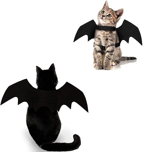 Disfraz de Halloween para gato, alas de murciélago, ropa para mascotas, accesorios de disfraz para fiesta de Halloween, accesorios para gatos,