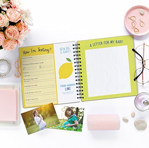 My 9 Months Journey - Belly Book, Pregnancy Journal and Baby Memory Book with Stickers - Baby's Scrapbook and Photo Album - Pregnancy Journals for First Time Moms - Pregnancy Journal Memory Book
