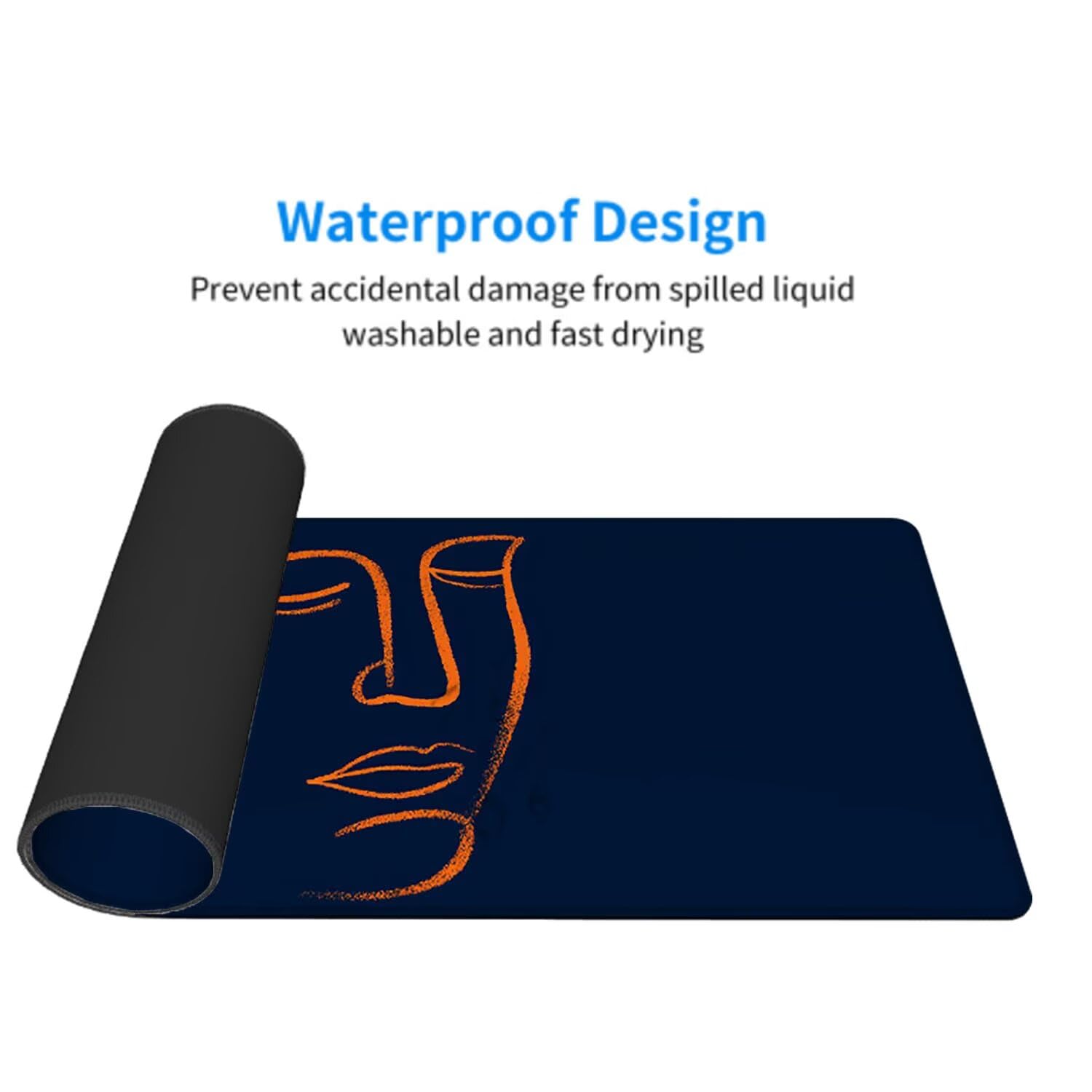 Czarna podkładka pod mysz pod mysz pod mysz do gier XXL 1400 x 600 x 3 mm podkładka pod mysz abstrakcyjna duża podkładka pod mysz dla graczy wodoodporna podkładka pod mysz PC, do klawiatury laptopa w