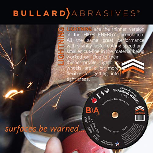 Bullard Abrasives 05313 53353, Lightning Performance, Ta36T, Small Diameter Snagging Wheels thumb #1