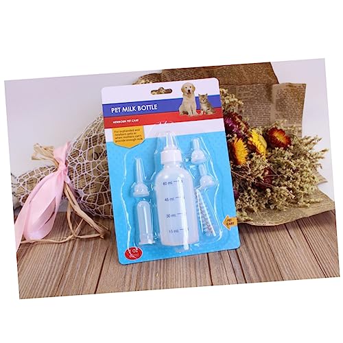 Hohopeti Pet Nursing Kit Essential Feeding Bottle Set for Kittens Puppies Small Animals Easy Measurement Includes Cleaning Brush