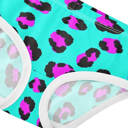 Durable Girls Underwear Toddlers 2t Cotton Little Girl Panties Leopard Print Teal Undies Kids Briefs4