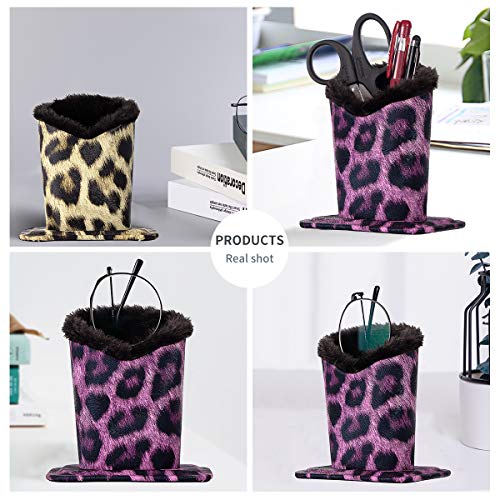 Image of 2 Pcs a Set, Plush Lined Eyeglasses Holder Stand Case Protective Glasses Case for Desks