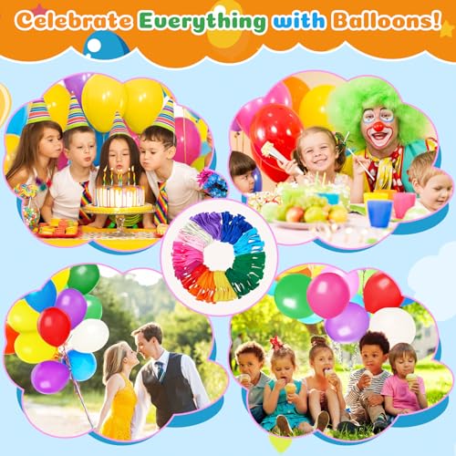 110 Rainbow Balloons Pack Assorted Color, 12 Inch Latex Balloons, 11 Color Party Helium Balloon, Colourful Balloons for Kids' Birthday Decoration, Graduation, Baby Shower, Party Supplies - Image 5