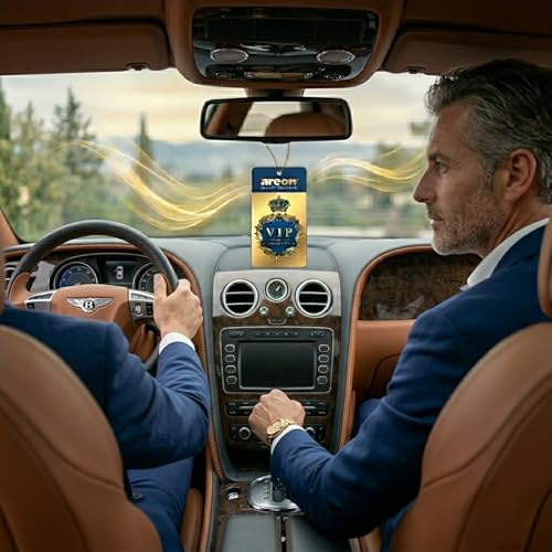 Image of AREON VIP - Hanging Cardboard Air Freshener for Car, Home & Office - Premium Cologne CAR Perfume Air Freshener with Natural Fragrances - Long Lasting, Fresh, Luxurious Scent - Stylish Design - LEGEND,