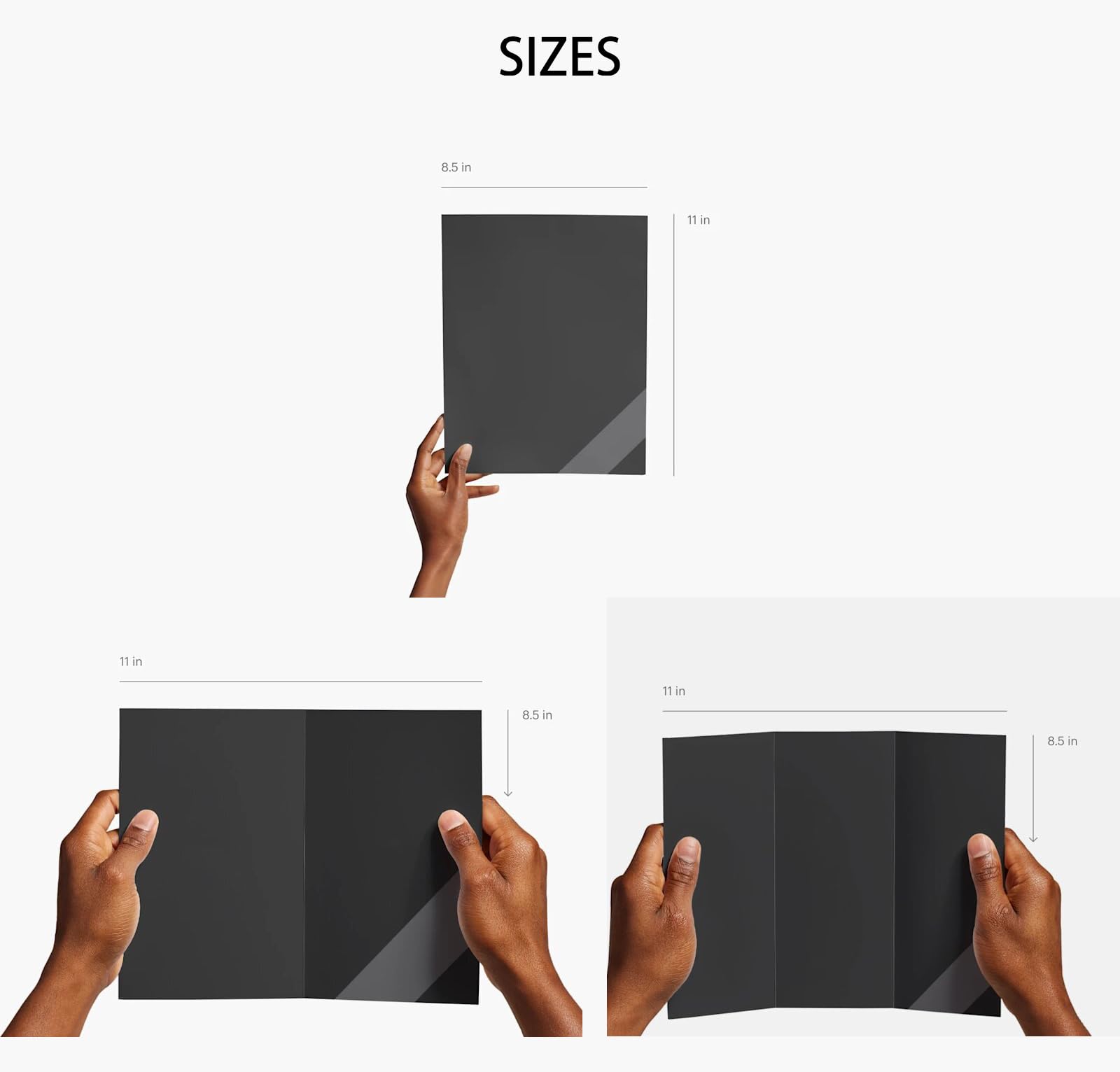 Custom Menus for Restaurants, Flat,Bi-Fold, Tri-Fold Menus, 8.5x11 in, 50-200 pcs, Upload Your Design (Tri-Fold Menus)