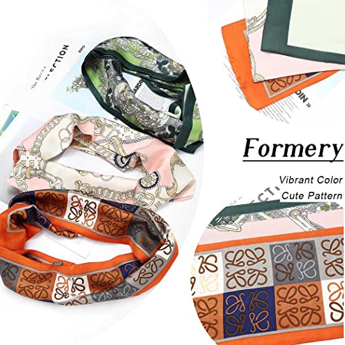 Formery Edge Scarf Pink Silk Edge Wraps to Lay Edges African Satin Edge Scarves Natural Hair for Black Women and Girls (Pack of 3)2