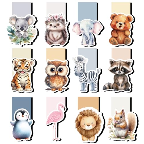 24 Magnetische Lesezeichen Weihnachten Tiere als...