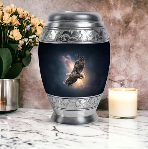 Image of Eagle Urn Mini Cremation Urns for Human Adult Female Mom 1 Large & 4 Small | Keepsake Burial Urns, Memorial Urn, Unique Urns for Ash
