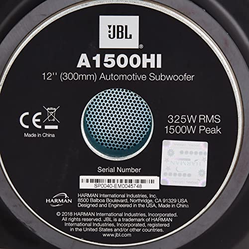 Image of Jbl A1500Hi 1500W 1 Channel Wired Subwoofer - Black
