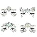 Runmeihe® 4PCS Visage Bijoux Maquillage Strass Autocollant, Paillettes Temporaire Tatouage Visage Cristaux et Pierres Précieuse Accessoires Evjf Festival Rave Accessoires Pour Femmes