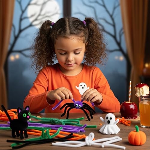 Image of Caydo 1000 Pieces Colorful Craft Pipe Cleaners Bulk | Multicolor Chenille Stems for Flowers, Kids Creative Art and Crafts Projects Making(6 mm x 12 inch)