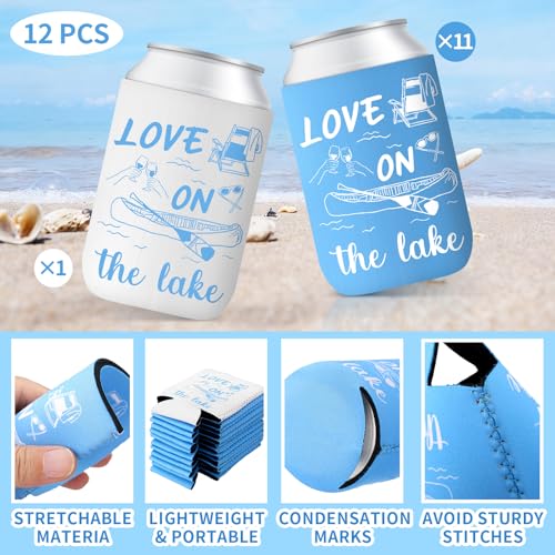 Image of 12 Pcs Love on the Lake Bachelorette Party Decor Can Sleeves Bulk