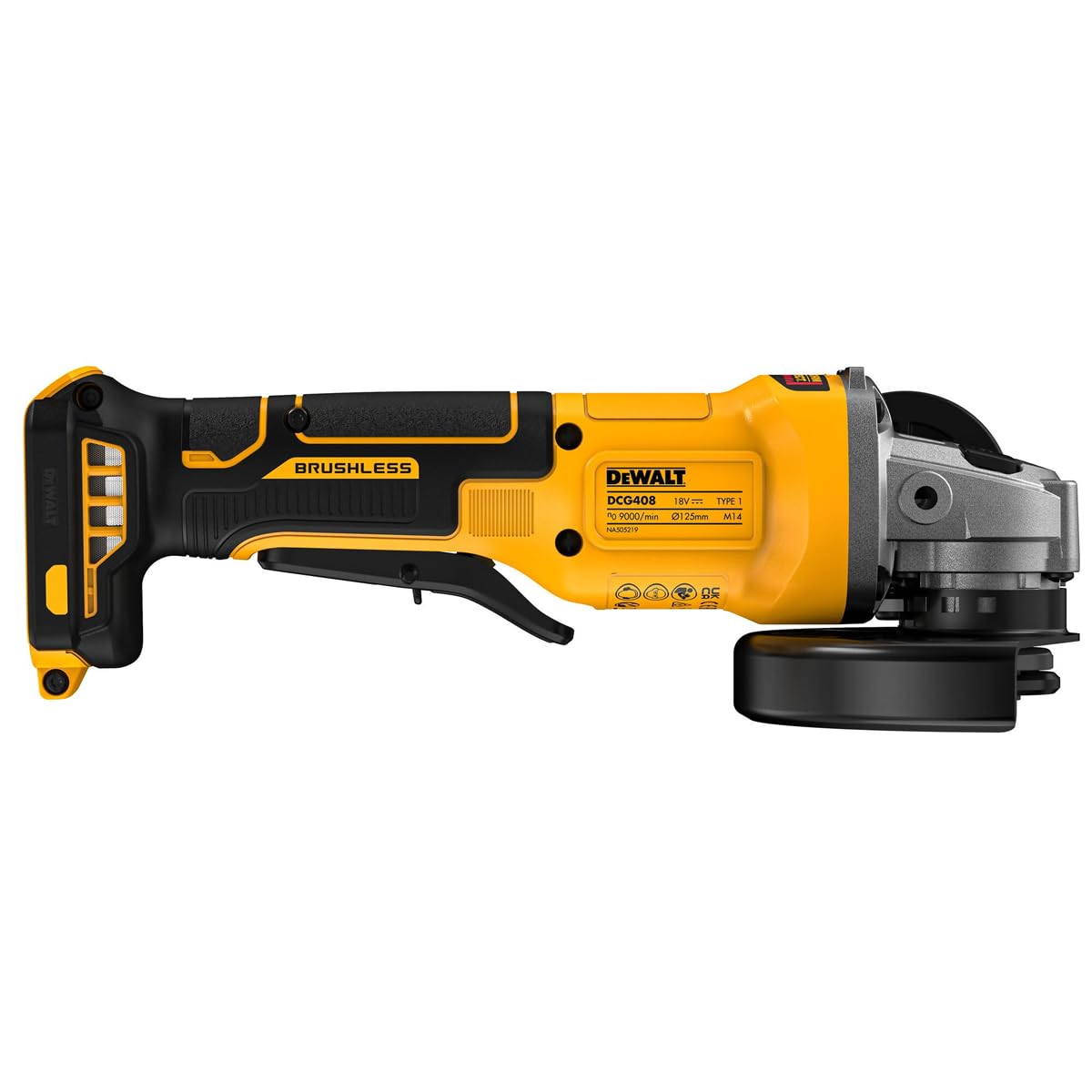 DEWALT DCG408N-XJ Amoladora angular sin batería sin cargador Motor sin escobillas