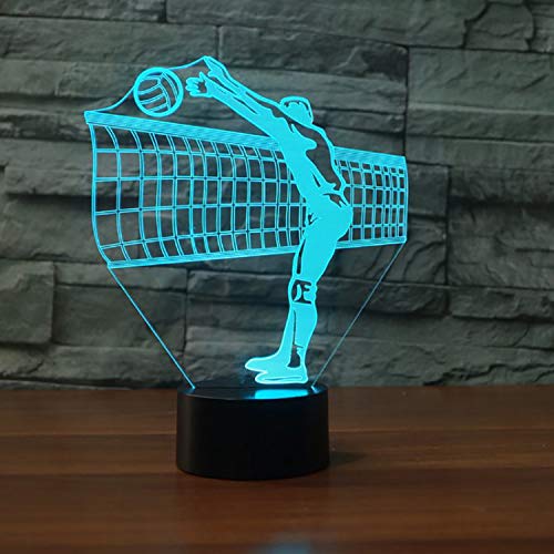 Preisvergleich Produktbild Volleyballnetz Nachtlicht Led Bunte Gradient Touch Button Schreibtischlampe Sport Schlafzimmer Dekor Usb Vision Schlaf Beleuchtung Geschenke 3D