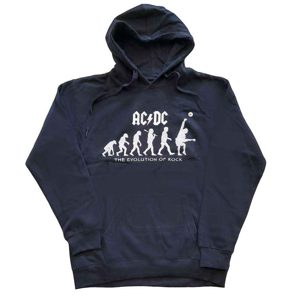 Sweat AC/DC à capuche imprimé Evolution of Rock Band Logo durable - 5