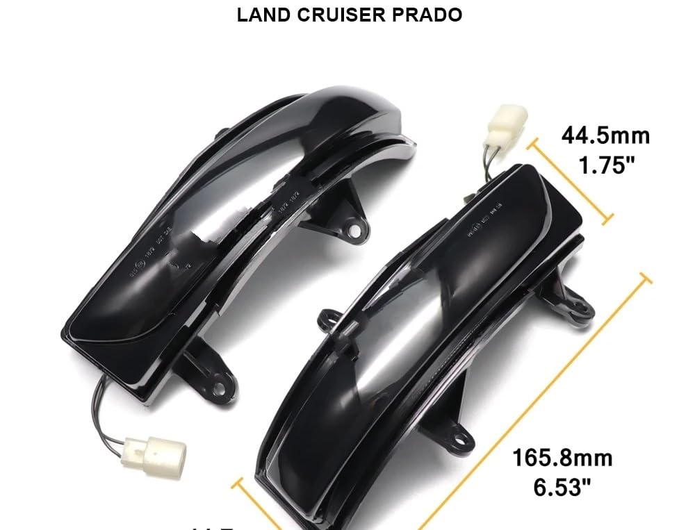 La Señal Giro Para Toyota para Land para Cruiser LC200 FJ200 para Prado FJ150 2010-2020 indicador de señal de giro secuencial intermitente LED lateral Intermitentes Dinámicas