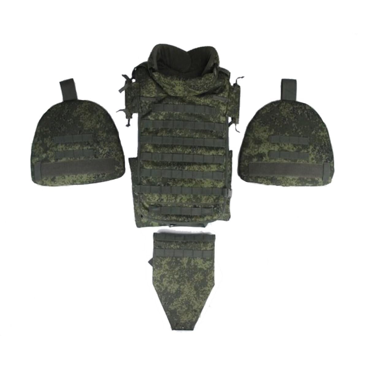 BisuGear Tactical Russian 6B45 Tactical Vest EMR Combat Training Vest with Shoulder Pads and Jockstrap Little Green Man Camouflage