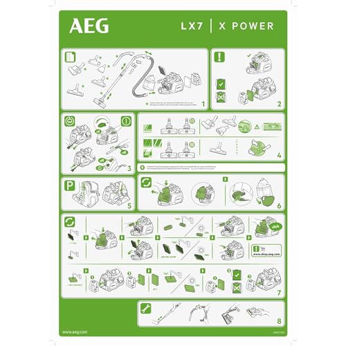 AEG Staubsauger Beutellos, Ideal für Haustierbesitzer, Zusatzdüsen + Spezialdüsen-Set für Tierhaare, 750 Watt, 9 m Aktionsradius, 1,4l Staubbehälter, Waschbarer Hygiene Filter, Leise, Rot, LX7-2-CR-A