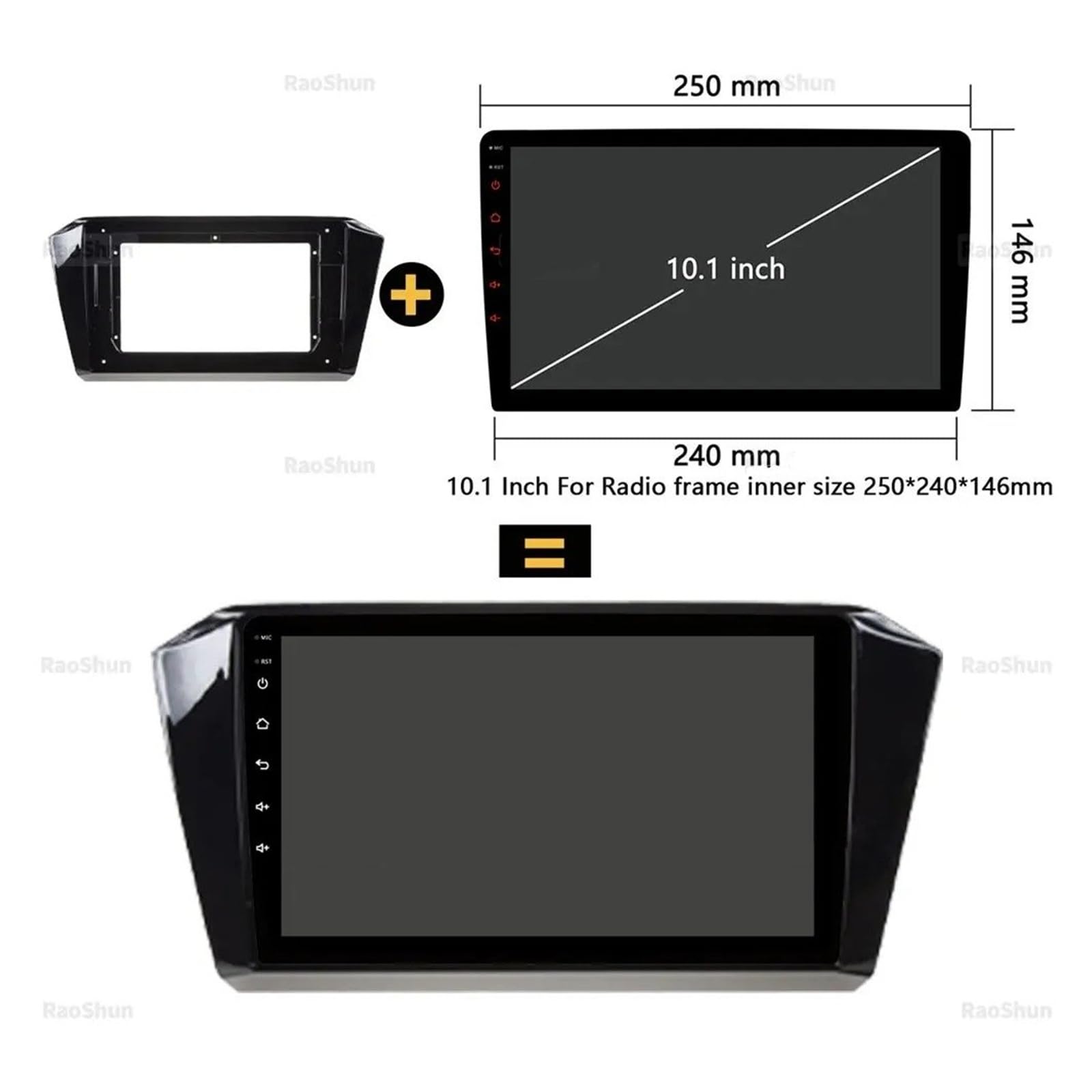 Mascherina Autoradio Cornice Stereo Car Dvd Fascia Android Radio Cornice 10.1 Pollici Video Stereo Pannello Cablaggio Canbus per VW per Passat B8 per Arteon 2014-2021 2022