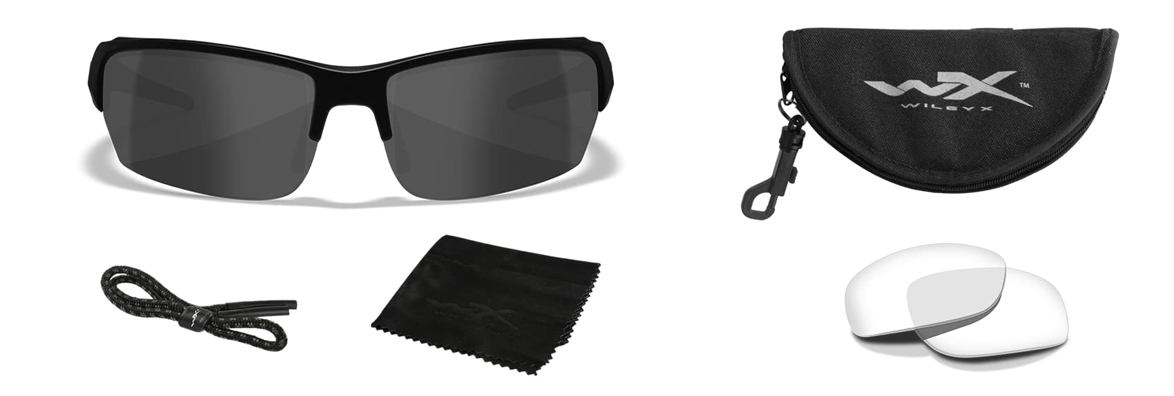Wiley X Saint Sunglasses, Grey/Black, Smoke Grey : Amazon.ca