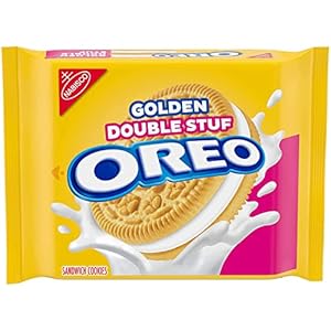 OREO Double Stuf Golden Sandwich Cookies, Family Size, 18.71 oz