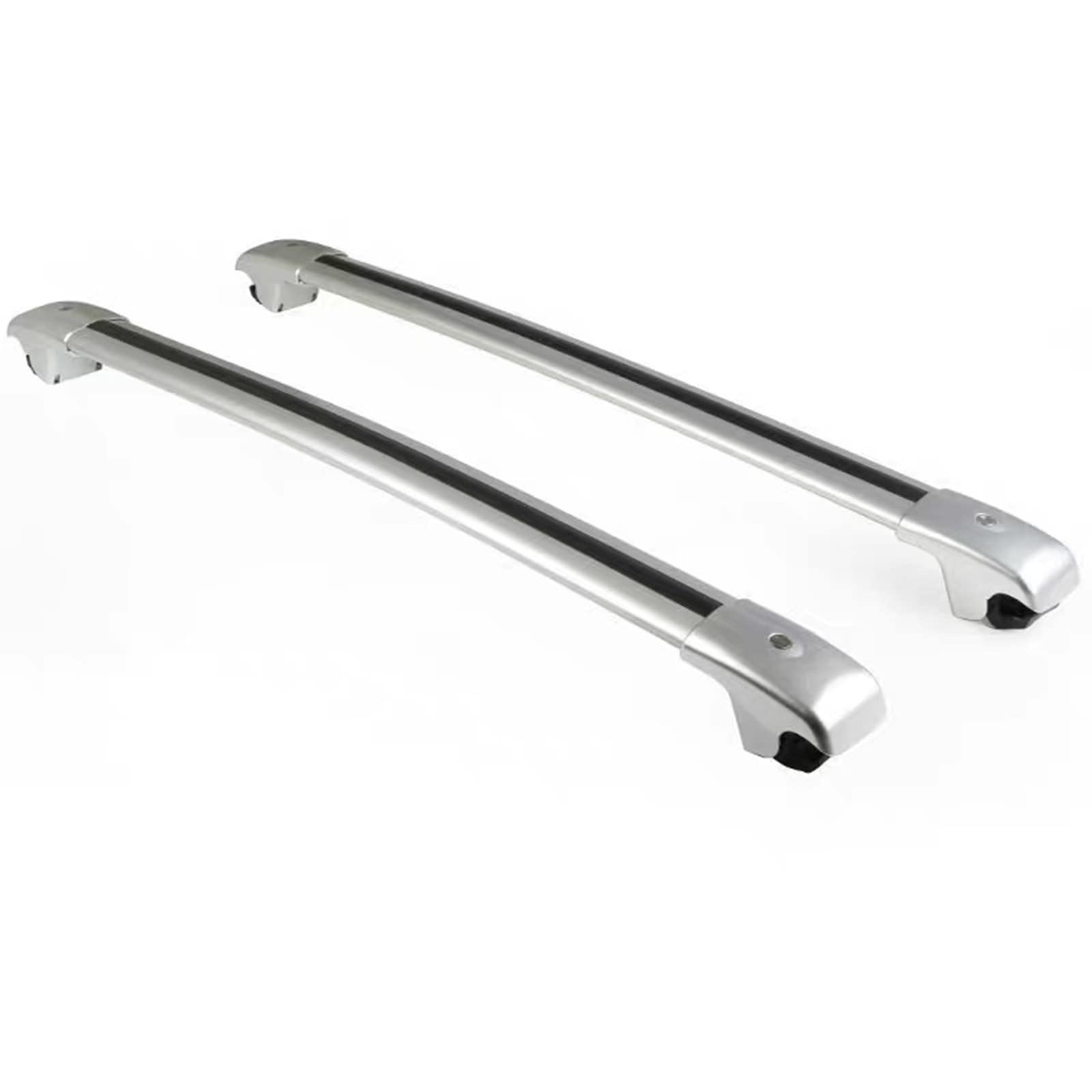 Bagażnik samochodowy, cichy bagażnik dachowy ze stopu aluminium, bagażnik dachowy, opływowy kształt łuku, aby uniknąć uszkodzenia sprzętu podczas załadunku, odpowiedni do samochodów, kempingów, SUV-