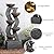 Takamota 52.8" Tall Outdoor Water Fountain with Lights, 6-Tier Cascading Resin Waterfall Feature for Porch, Garden, Yard, Deck, Patio – Large Freestanding Outdoor Fountain and Waterfall Outside Decor