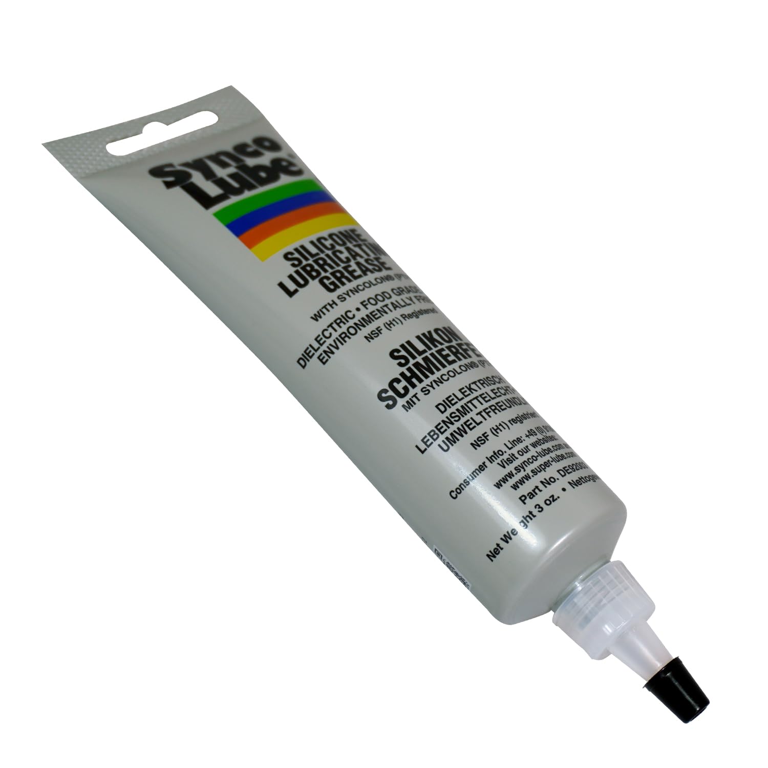 Super Synco Lube 92003 - Silikon Schmierfett mit Syncolon (PTFE) + 10201 Aufsatz/Applicator
